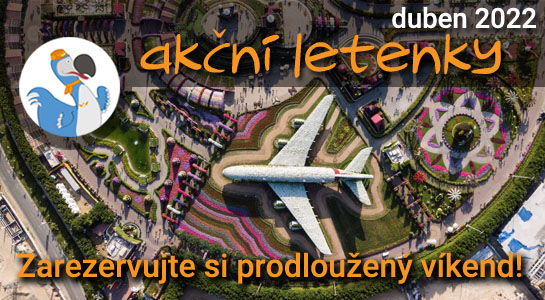 Akční letenky – duben 2022